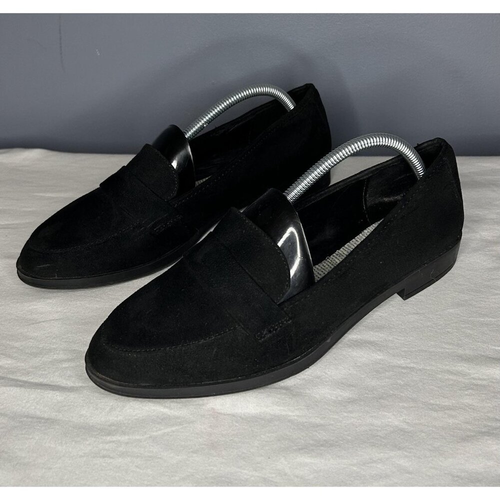 Buckle‎ MIA Shoes Womens Size 8.5 Black Faux Suede Osmond Loafers Penny Academia